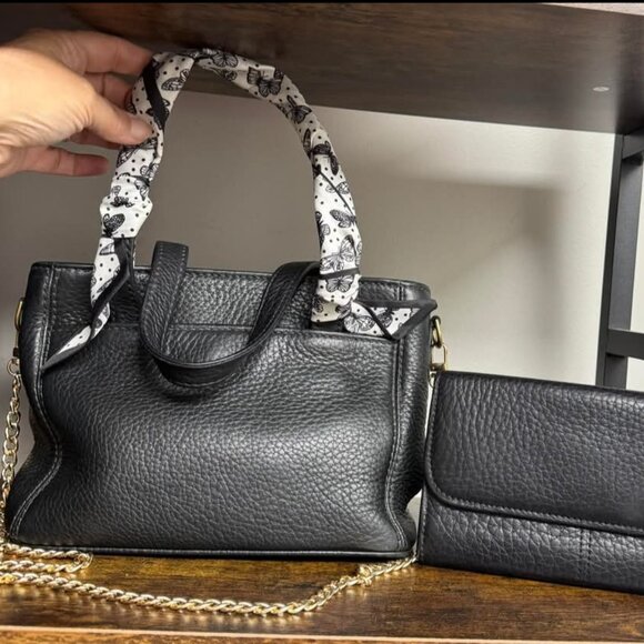 COACH BLACK SONOMA SMALL SATCHEL and MATCHING WALLET - Picture 1 of 11